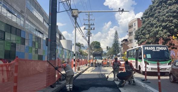 ADELI Realiza intervención en la malla vial de Itagüí con la rehabilitación de Vías